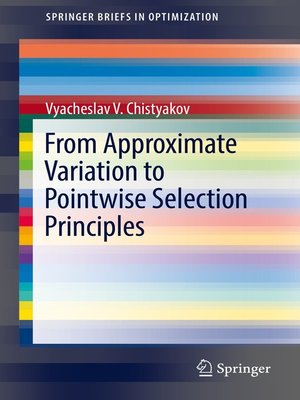 cover image of From Approximate Variation to Pointwise Selection Principles